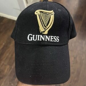 Guinness Adjustable Hat Black Beer/Ale/Stout Cap w/Clasp St. Patrick's Day